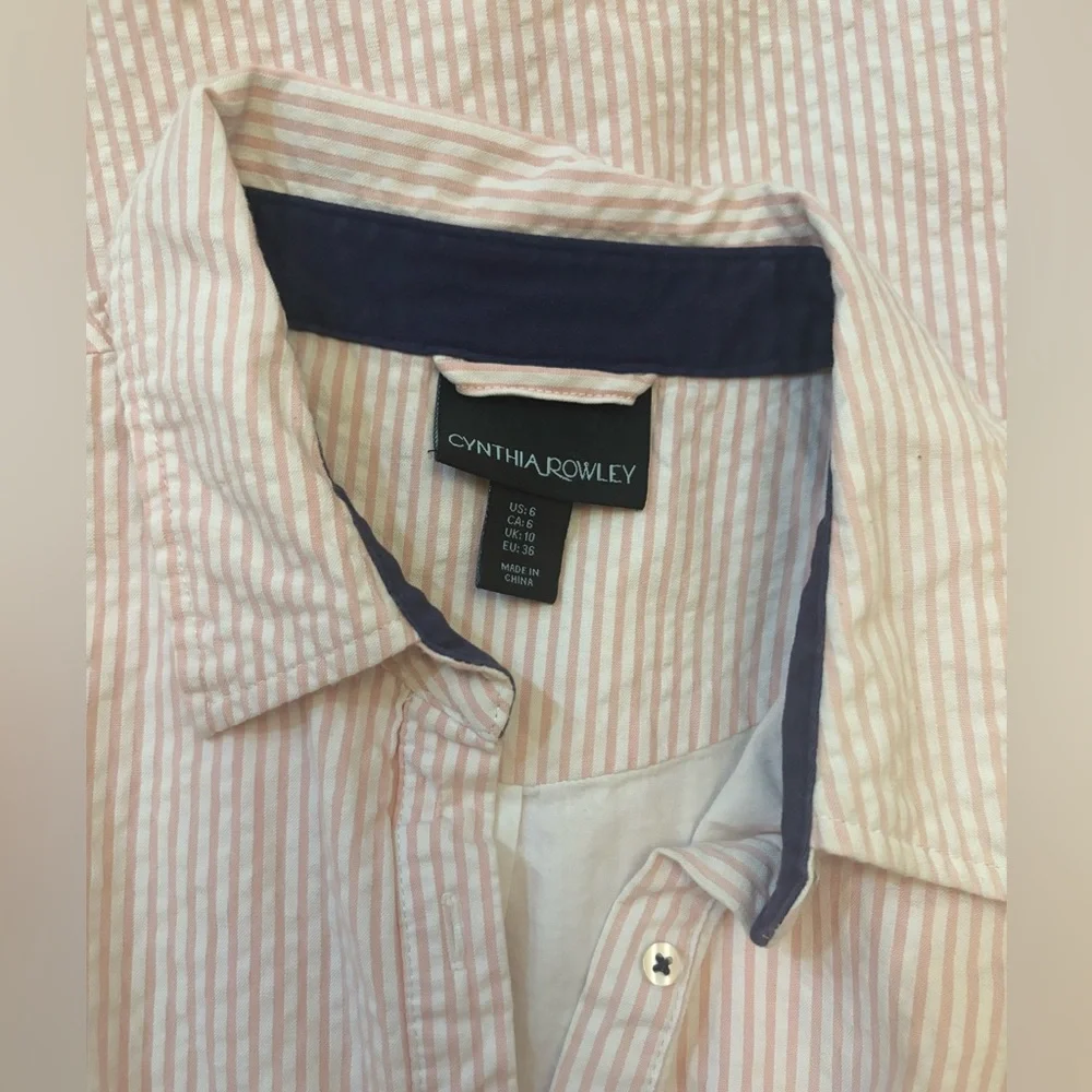 Cynthia Rowley Pink and white Dress size 6 - Picture 5 of 7